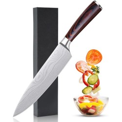 Promida Professioneel Koksmes 20cm - RVS Japans Keukenmes - Chef Mes Stainless Steel - Hout Handvat