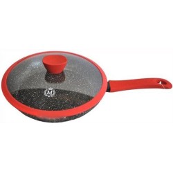 Meisterklasse Volcano Touch MK 1052-26 Pan - Ø26x5 cm - Marble Coating - Zwart/Rood