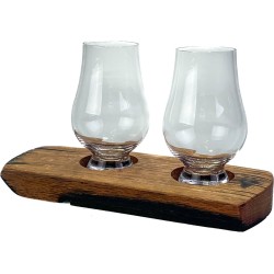 Glencairn en Darach Whiskyglashouder met 2 Glencairn whiskyglazen - De beste match uit Schotland