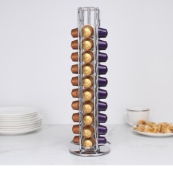 YUNICS Capsule Houder - Geschikt voor Nespresso  -  Cups Houder - 40 Capsules - RVS - Chrome