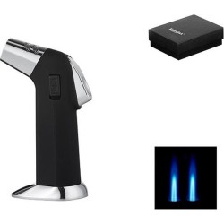 Eurojet Torch X19 Double Flame Jet Aansteker / Torch Black / Silver