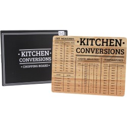 CGB Giftware 'KITCHEN CONVERSIONS' CHOPPING BOARD L:32cm W:25.5cm D:1.5cm