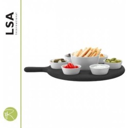 Tapasset - LSA - Paddle Black - met houten dienblad