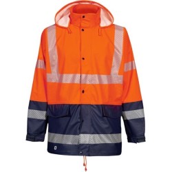 Opsial regenjas - Darius - High Visibility - oranje/marine blauw - maat 3XL