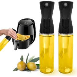 Oliespray, olie, 2 stuks, 300 ml, oliedispenser, spray in fles, olijfolie doseerder, olie en azijn om te koken