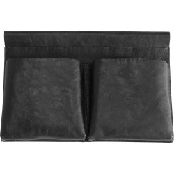 Leren opbergtas Zwart - Bed