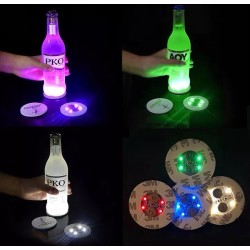 LED Onderzetter voor flessen - Bottle Light met RGB LED Licht - Veranderd van Kleur - Multicolor Verlichting - 1 stuk - Flexibele LED Sticker - Meerdere kleuren