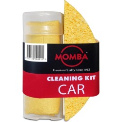 Momba Auto schoonmaak set - 2 delige set bestaande uit een cellulosespons en een microvezelzeem
