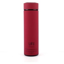Life Thermoskan - 500ml - Inclusief RVS filter - Rood
