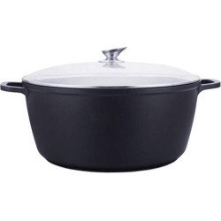 Kookkunst Holland braadpan met glazen deksel marmeren coating - inductie - Ø 28 cm