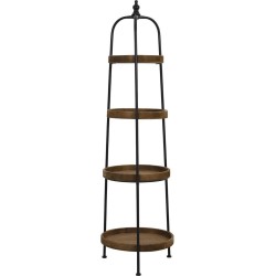 Light & living Light&Living Etagere KARSON hout zwart 4 laags 167 x Ø48