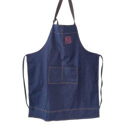 KOTO Kitchen | Schort met zakken | Denim | Blue | 68cm x 83cm