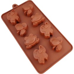 Luxe Siliconen Vlinders - Bijen / Insecten mal voor rozetchocolade 23 x 11 cm - Chocolade vorm - Ruby chocolate (Roze chocolade) - Snoep / Bonbon chique mal - Geschikt voor oven en vaatwasser bestendigd.