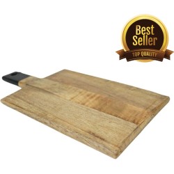 Borrelplank Hout - Tapasplank Mangohout - 40x20cm - Kaasplank - Snijplank Hout - Serveerplank - Hapjes Schaal- Cadeau Man - Cadeau Vrouw - Cadeau Mama- Verjaardag cadeau Vriendin - Cadeau Moederdag Vaderdag