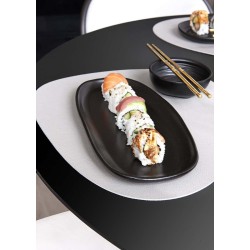 Servies sushi keramiek - sushi servies Quan - sushi servies zwart