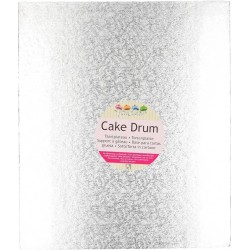 FunCakes - Cake Drum - Rechthoek - 35,5 x 30,5 cm - Zilver