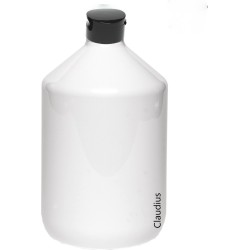 Lege Apothekersflessen Plastic 500 ml - PET Naturel 28 met zwarte klep dop – navulbaar - 10 stuks – leeg