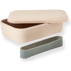 Broodtrommel Lunchbox Brooddoos BROODTROMMEL - BEIGE - 18,5X12,5 X 6,3 CM