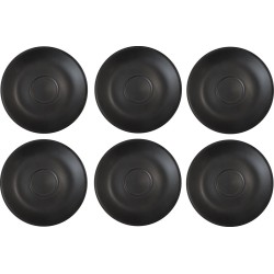 Barista Innovations Nero - Schotel voor Espressokopje - Set van 6 - Matt Black