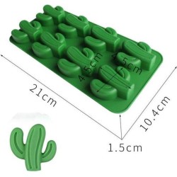 Cactus Siliconen Ijs Mallen vierkant Diy Ice Cube Klontjes Mal Silicone ijs mal Tray Fruit Chocolade Doe het zelf Candy Bar Keuken gereedschap