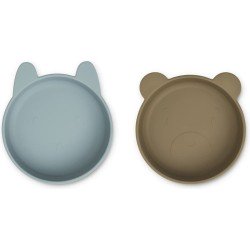 Liewood - Bord Olivia (Set van 2) - Borden - Blue Fog Khaki Mix