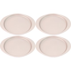 Bakvorm - voor cake en taart - met handvat - ondiep model - diameter 20 cm - set van 4 stuks