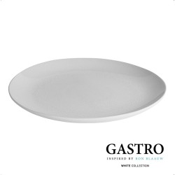 Bord plat diam. 26,5cm. Organic Stoneware 'GASTRO' kleur off-white 26,5 set à 3 stuks