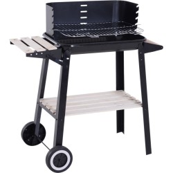 Medina Avondale Grill Cart - Zwart - Metaal, Multiplex, Porselein - 32,68 cm x 17,72 cm x 34,25 cm