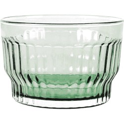 XLBoom - LIMA kom Small van geribbeld glas - Lichtgroen - Ø12 x h8cm