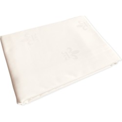 (B-keus) Tafelkleed Franse lelie 140 rond ivoor (Hotelkwaliteit: 250 gr/m2) - off white