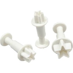 "Star Shaped Plunger Cutter Small, set van 3"