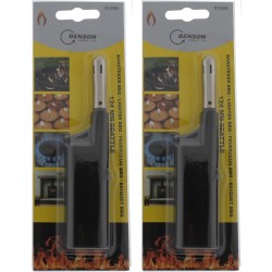 2x stuks gas/bbq/keuken/kaarsen aanstekers van 12 cm