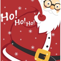 20x stuks kerst thema tafel servetten kerstman 33 x 33 cm