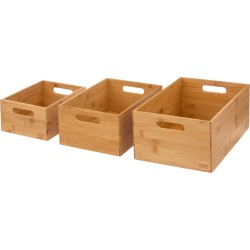 5Five - opbergmand - 3 stuks - Opbergbox - 15x37x23 cm - Rechthoekig