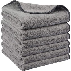 Livetti Schoonmaken doekje Auto Wassen Absorberende Droogdoek 60x30 cm Grijs
