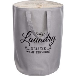 Brandsseller Wasmand, wasrenner Laundry Bag, opbergmand, opvouwbaar, met draaglussen, grijs