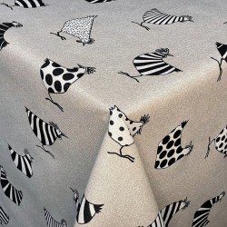 Gecoat tafelkleed/tafellinnen Rego/kip - Op koker geleverd (zonder vouwen) Afmeting: 160x140cm -Hoogwaardig kleed! A Kwaliteit +++