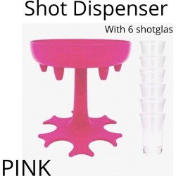 Shot Dispenser Roze|| shotjes maken||inclusief glasjes||Drankspel