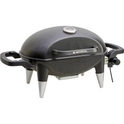 NATERIAAL - Elektrische grill HYPERION - 2200W - 8 personen - H. 49 cm x L. 76,5 cm x B. 43 cm - Staal - Zwart - Elektrische BBQ grill - Elektrische grill balkon