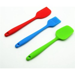 Spatel set - Siliconen - Lepel - Kwast - Spatel - Mix - 22 cm- Keukengerei - Hittebestendig