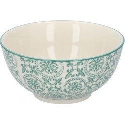 Tom Decoratief Kommetje 200 Ml Keramiek 11,5 Cm Wit/groen