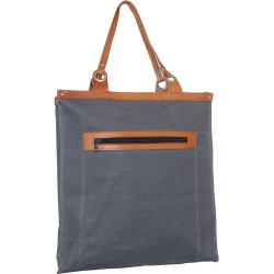 Piace Molto - Handtas - Schoudertas -  Strandtas - Canvas - Shopper - Boodschappentas  Grijs