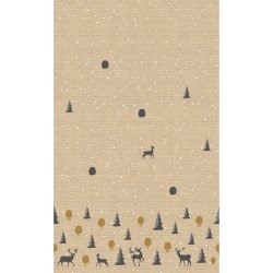 2x Kerst thema tafellakens/tafelkleden met rendieren en kerstbomen 138 x 220 cm - Kerstdiner tafeldecoratie versieringen - Tafelversiering