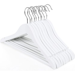 Homeza® Kinderkledinghangers - Kleerhangers Kinderen - Kledinghangers Hout - Esdoorn Hout - 20 Stuks - Wit
