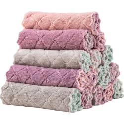 Livetti 5xStuks Microfiber Afwassen Schoonmaakdoekjes Reinigingsdoekje