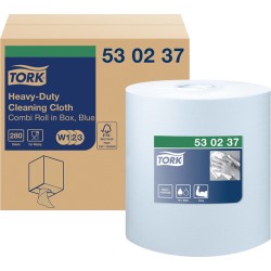 Reinigingsdoek Tork Heavy-Duty W1/2/3 multifunctioneel 280 vel blauw 530237