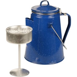 Emaille Koffie Percolator -Blauw