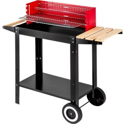 TecTake - BBQ grill - houtskool barbecue - zwart rood - 402329