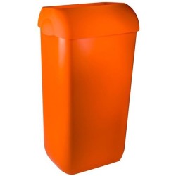 WillieJan Marplast afvalbak – Oranje – 23 liter – met hidden cover – muurbevestiging of vrijstaand