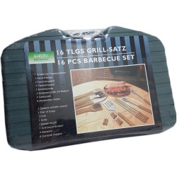 GARDEN - 16 delige barbeque set